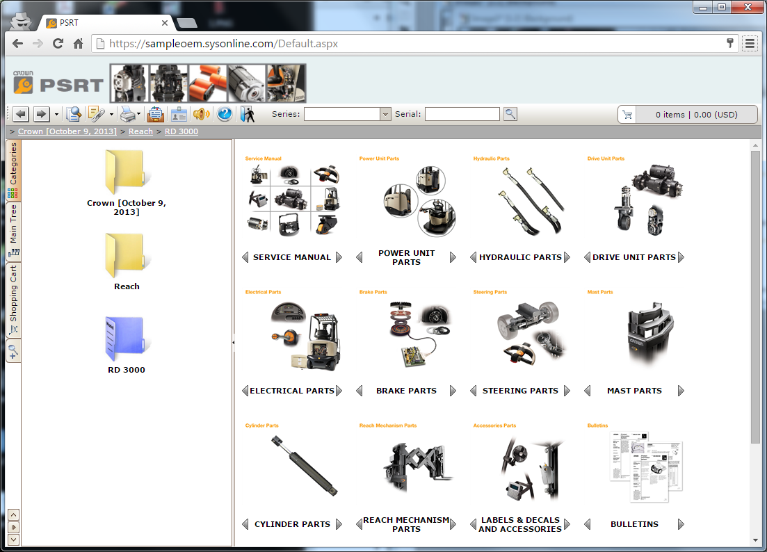 Online Parts Catalog Software
