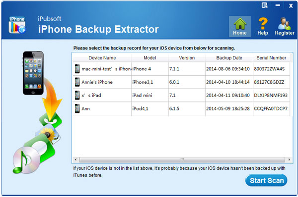 free iphone backup extractor email